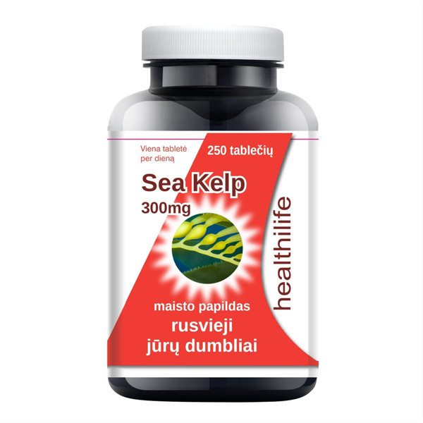 HEALTHILIFE SEA KELP, 300 mg, 250 tabletes attēls