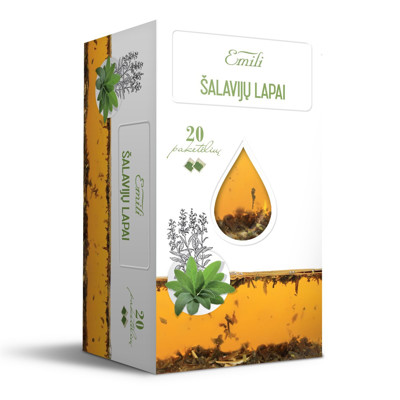 Emili SALVIJAS LAPAS, zāļu tēja, 1,5 g, 20 gab. attēls
