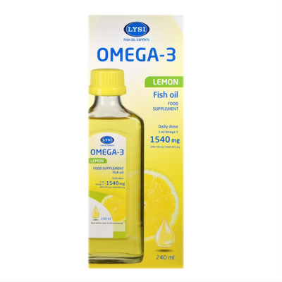 LYSI OMEGA-3, zivju eļļa, citrona garša, 240 ml attēls