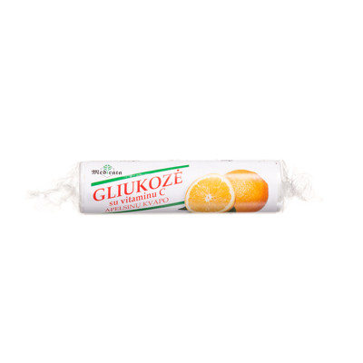 GLIKOZE AR C VITAMĪNU, apelsīnu smarža, 10 tabletes attēls