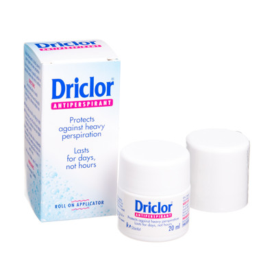 DRICLOR, dezodorants, pretsviedru līdzeklis, bumbiņa, 20 ml attēls