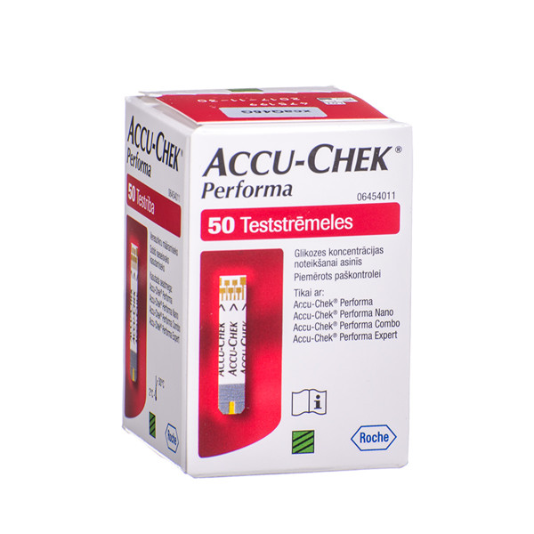 ACCU-CHEK PERFORMA, diagnostikas strēmeles glikozei, 50 gab. attēls