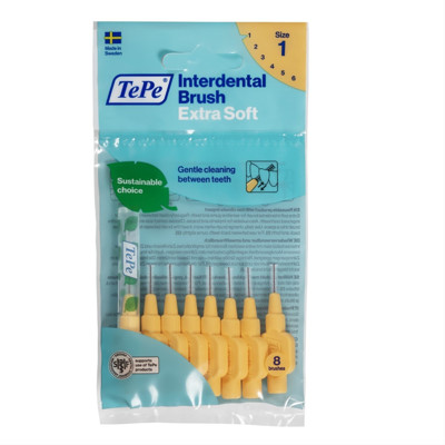 TEPE EXTRA SOFT, starpzobu birste, 0,45 mm, oranža, 8 gab. attēls