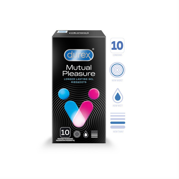 DUREX MUTUAL PEASURE, prezervatīvi, 10 gab. attēls