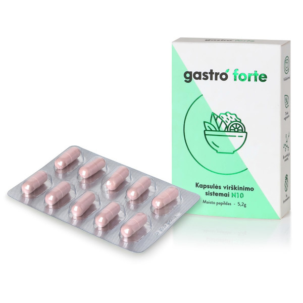GASTRO FORTE, 10 kapsulas attēls