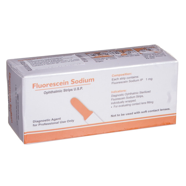 FLUORESCEĪNA-TESTA STRĒMPES, diagnostikas tests, 100 gab. attēls
