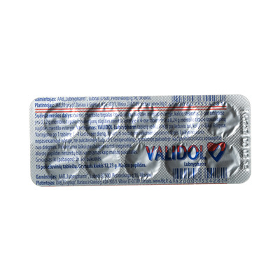 VALIDOLUM LUBNYPHARM, 60 mg, 10 tabletes attēls