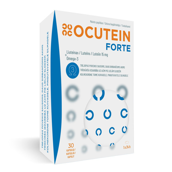 OCUTEIN FORTE, luteīns, 15 mg, 30 kapsulas attēls