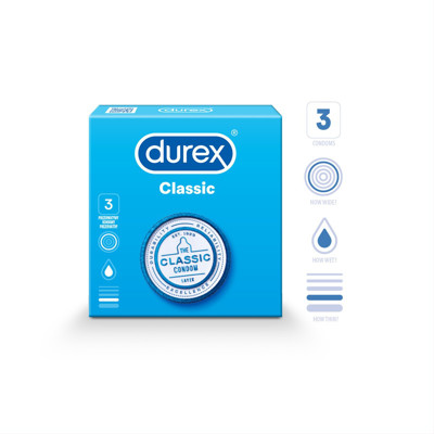 DUREX CLASSIC, prezervatīvi, 3 gab. attēls