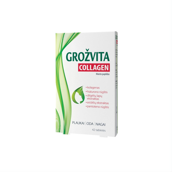 GROŽVITA COLLAGEN, 42 tabletes attēls