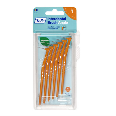 TEPE ANGLE, starpzobu birstes ar rokturi, 0,45 mm, oranža, 6 gab. attēls