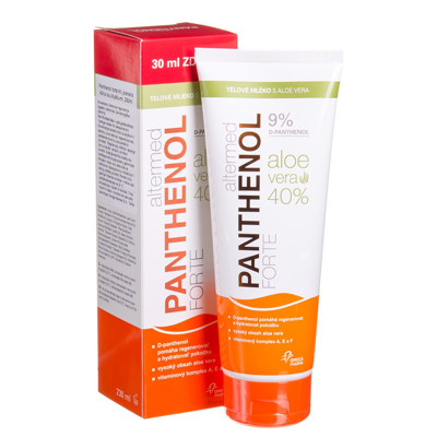 ALTERMED PANTHENOL FORTE 9%, ķermeņa pieniņš ar alveju, 230 ml attēls