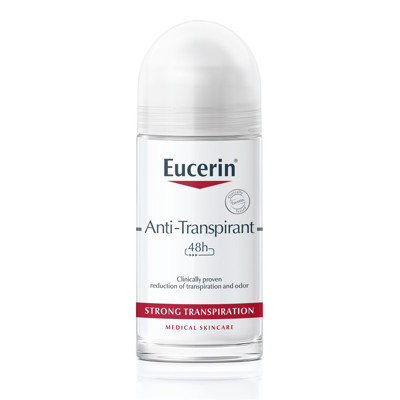 EUCERIN, lodīšu antiperspirants jutīgai ādai, 48 h, 50 ml attēls
