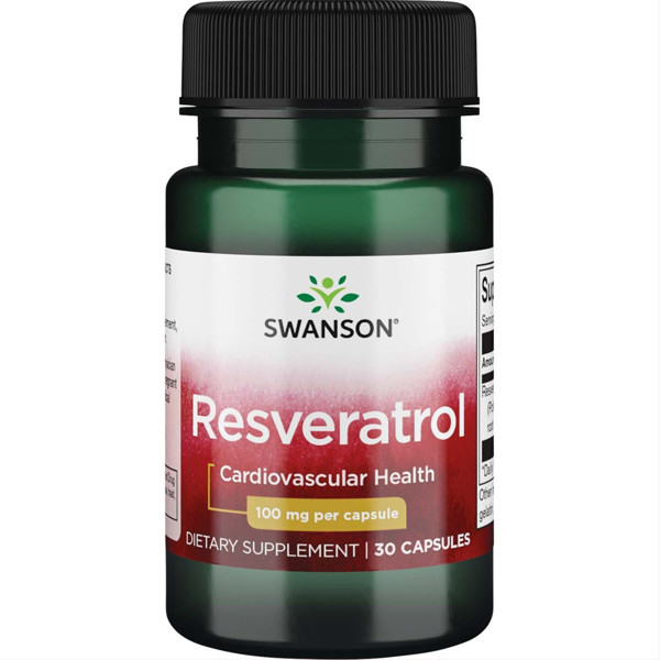 SWANSON RESVERATROL, 100 mg, 30 kapsulas attēls