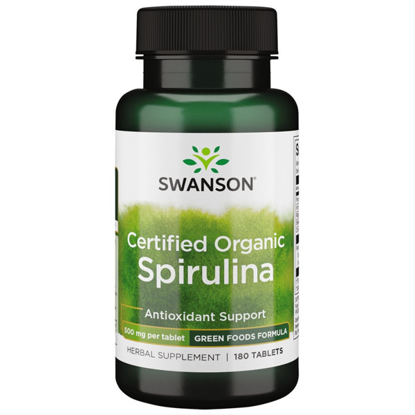 SWANSON SPIRULINA, 500 mg, 180 tabletes attēls