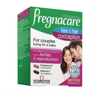 PREGNACARE HIM AND HER CONCEPTION, 60 tabletes attēls