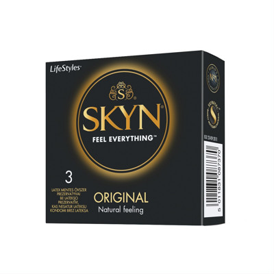 LIFESTYLES SKYN ORIGINAL, prezervatīvi, melni, 3 gab. attēls