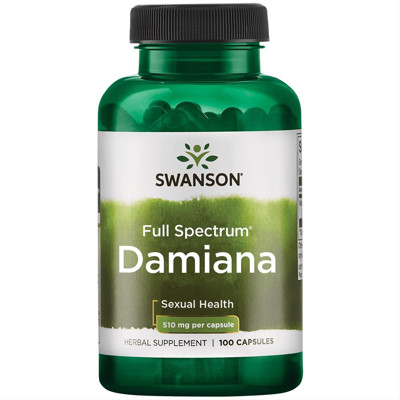 SWANSON DAMIANA LAPAS, 100 kapsulas attēls