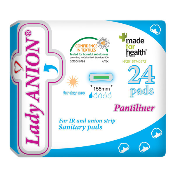 LADY ANION, ikdienas paliktņi ar anjonu lenti, 155 mm, 24 gab. attēls