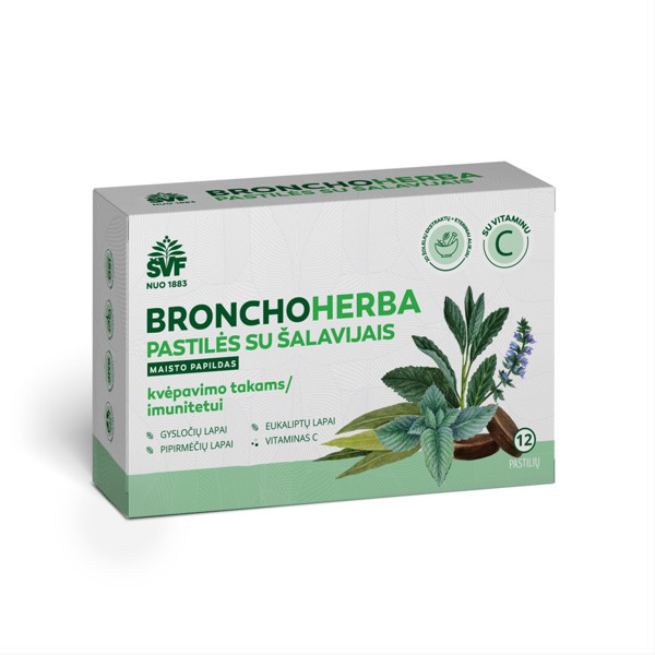 ŠVF/AC BRONCHOHERBA, Pastilas ar Salviju, N12 attēls