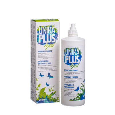 UNIKA PLUS HYAL, kontaktlēcu šķidrums, 360 ml attēls