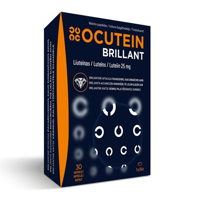 OCUTEIN BRILLANT LUTEIN, 25 mg, 30 kapsulas attēls