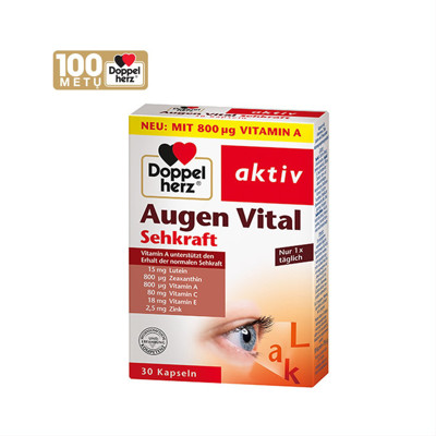 DOPPELHERZ AKTIV AUGEN VITAL, 30 kapsulas attēls