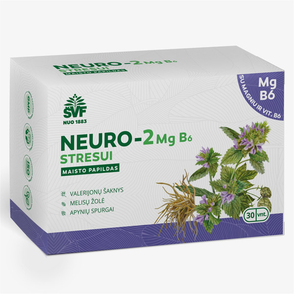 Neuro-2 mg B6 stress, 30 kapsulas attēls