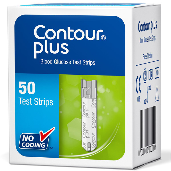 ASCENSIA CONTOUR PLUS, diagnostikas sloksnes, 50 gab. attēls