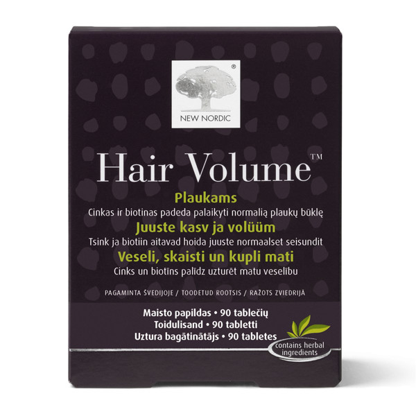New Nordic HAIR VOLUME, 90 tabletes attēls