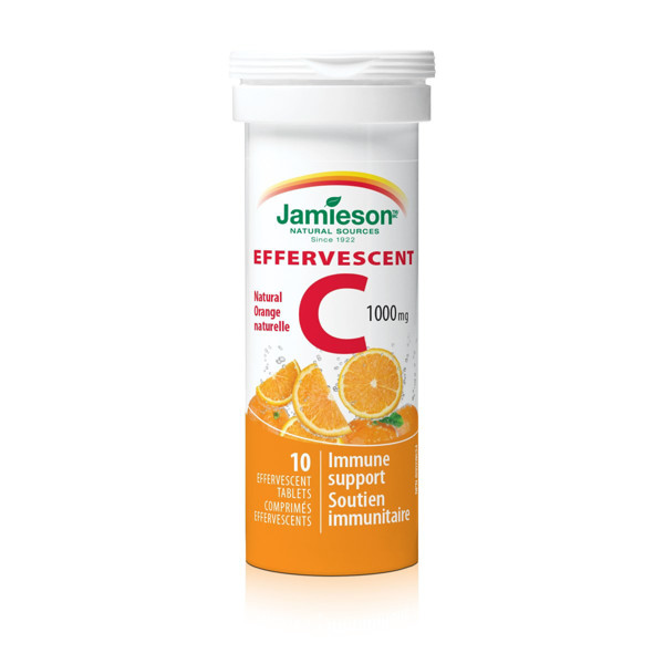 JAMIESON C vitamīns šķīstošais, 1000 mg, 10 šķīstošās tabletes attēls