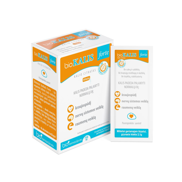 BIOKALIS FORTE, 750 mg, pulveris, 30 gab. attēls
