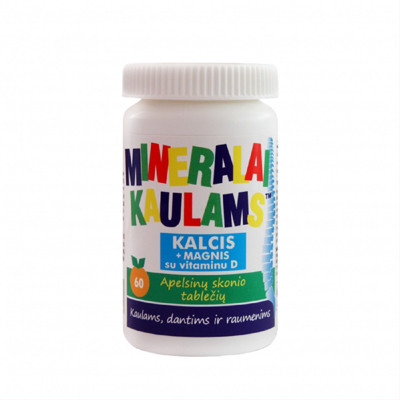 NEW NORDIC minerāli kauliem, apelsīnu garša, 60 košļājamās tabletes attēls