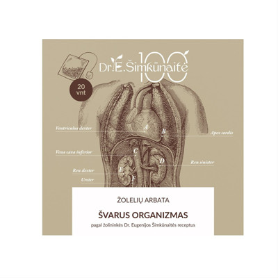 Dr. E. Šimkūnaitė TĪRAS ORGANISMS, zāļu tēja, 20 gab. attēls