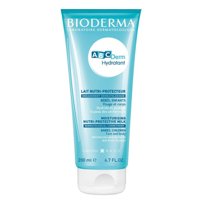 BIODERMA ABCDERM HYDRANT, mitrinošs, barojošs pieniņš sejai un ķermenim zīdaiņiem un bērniem, 200 ml attēls