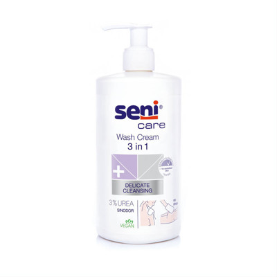 SENI CARE 3 IN 1, attīrošs krēms ar urīnvielu, 500 ml attēls