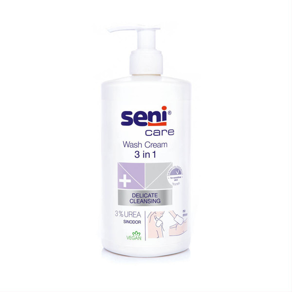 SENI CARE 3 IN 1, attīrošs krēms ar urīnvielu, 500 ml attēls