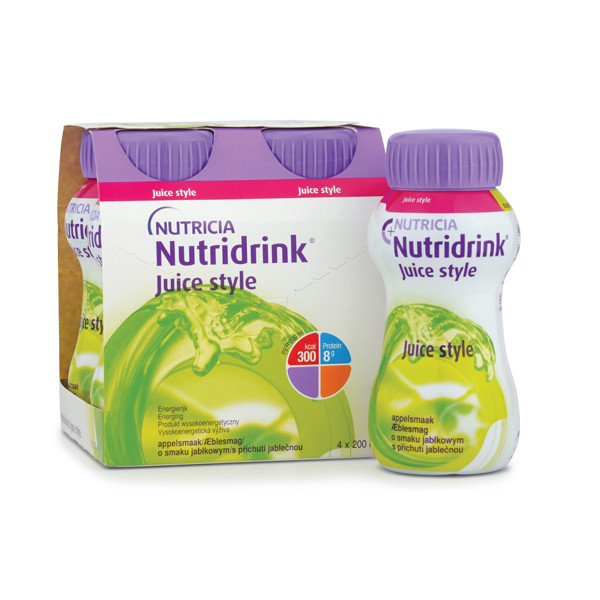 NUTRICIA NUTRIDRINK JUICE STYLE, яблоко, 4 шт. через 200 мл изображение