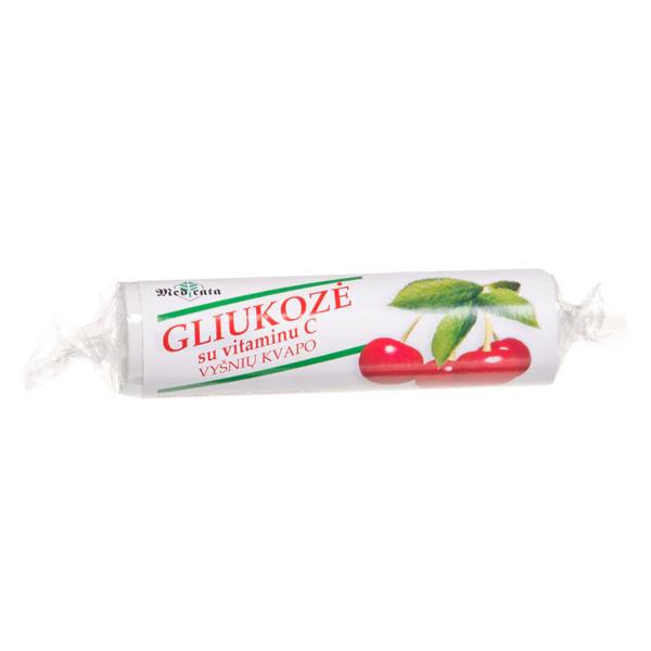 GLIKOZE AR C VITAMĪNU, ķiršu smarža, 10 tabletes attēls