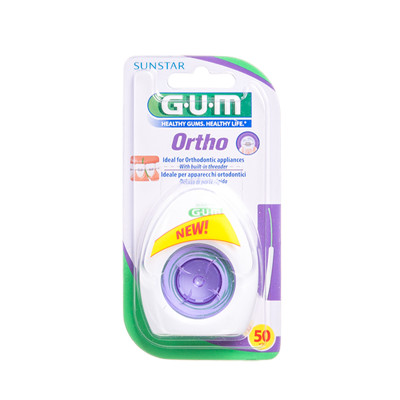 GUM ORTHO, zobu diegs, 50 gab. attēls