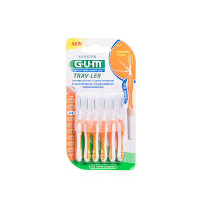 GUM TRAVLER, starpzobu birste, 0,9 mm, 6 gab. attēls