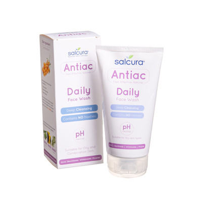SALCURA ANTIAC DAILY FACE WASH, tīrīšanas līdzeklis jauktai, taukainai, ar pinnēm pakļautai ādai, 150 ml attēls
