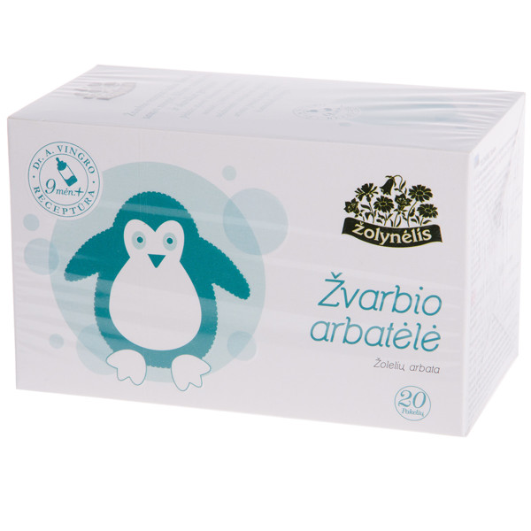 Žolynėlis ZVARBI TĒJA, zāļu tēja, no 9 mēnešiem, 1 g, 20 gab. attēls