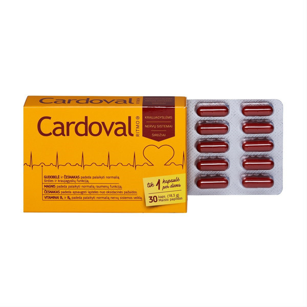 CARDOVAL RITMO, 30 kapsulas attēls