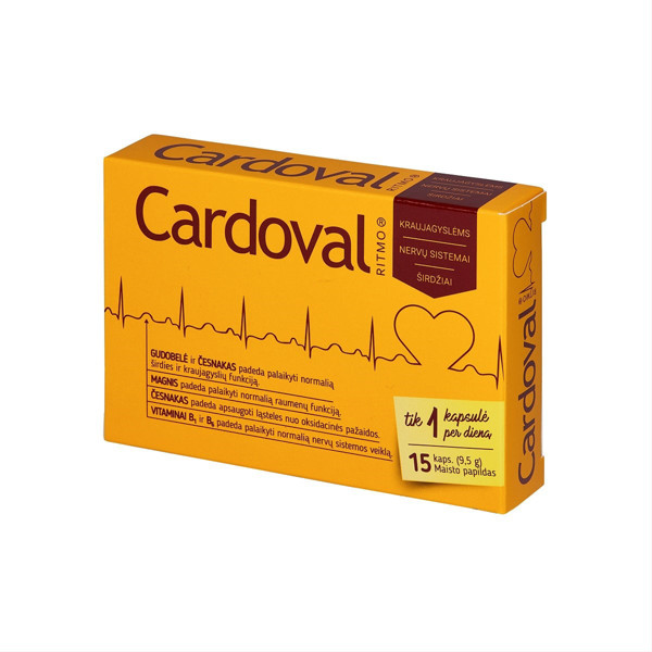 CARDOVAL RITMO, 15 kapsulas attēls