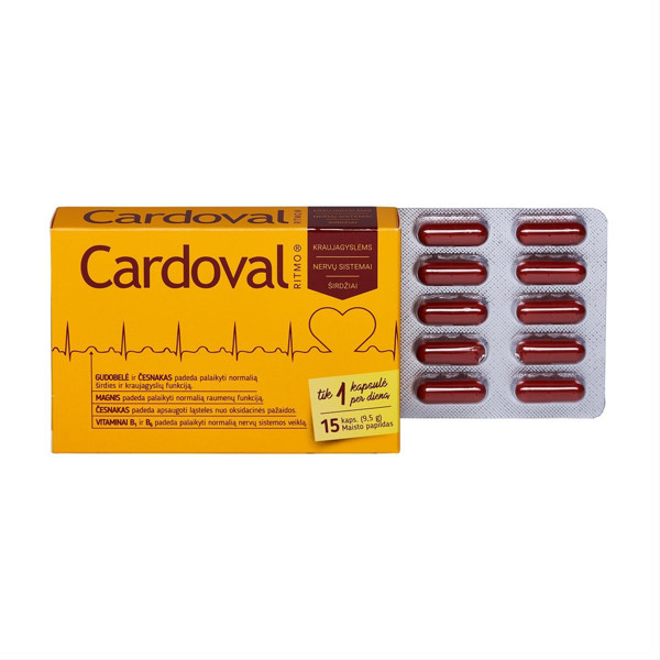 CARDOVAL RITMO, 15 kapsulas attēls