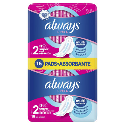ALWAYS ULTRA SUPER PLUS, higiēnas paketes, 16 gab. attēls