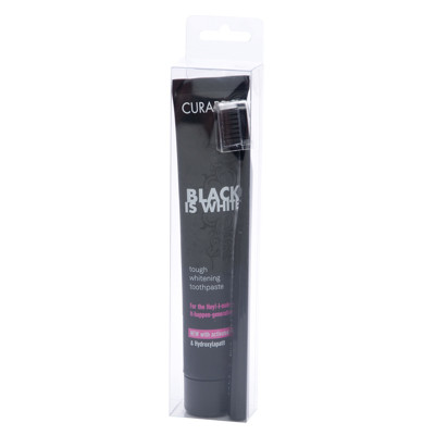 CURAPROX BLACK IS WHITE, zobu pasta, balinoša, 90 ml un birste CS 5460 attēls