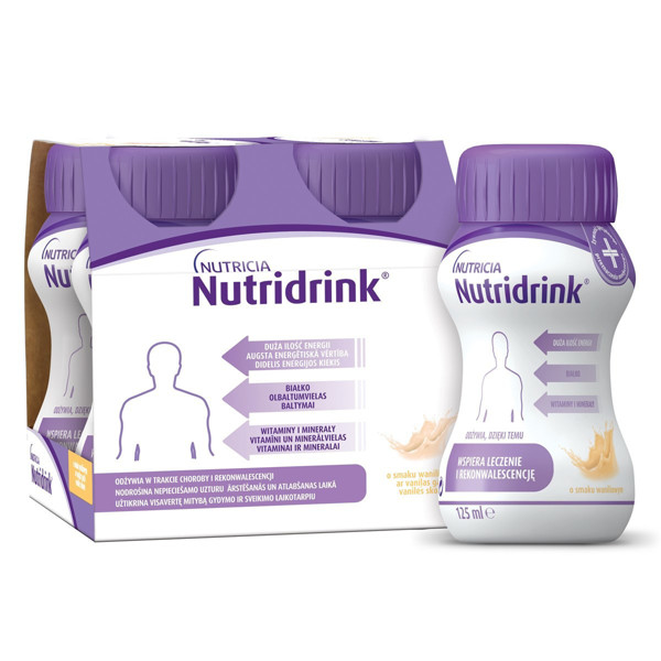 NUTRICIA NUTRIDRINK, 125 мл, со вкусом ванили, 4 шт. изображение