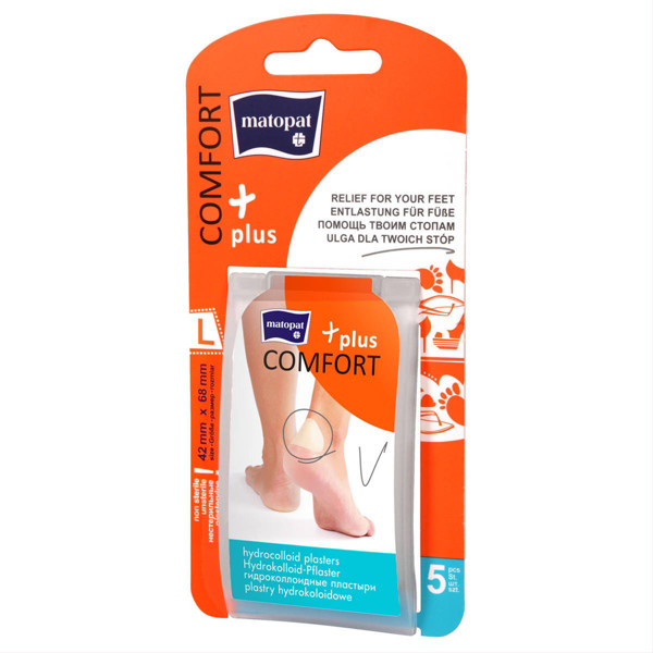 MATOPAT COMFORT PLUS, hidrokoloīda plāksteris, 42 mm x 68 mm, 5 gab. attēls